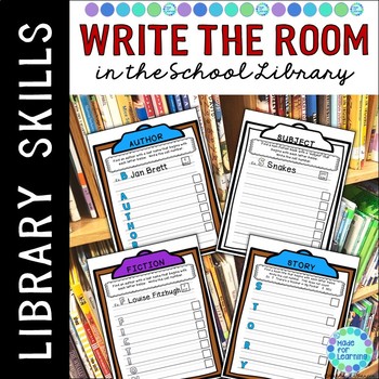 Preview of Library Orientation Lesson Activity Write the Room with Library Vocabulary Terms