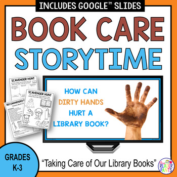 Preview of Library Book Care Storytime - Elementary Library Lesson - Library Book Damage