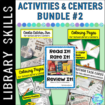 Preview of Library Lessons, Coloring Pages - Authors, Book Reviews, Book Characters #2