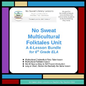 Preview of Library Lessons: Multicultural Folktales Unit for Middle School ELA Grade 6