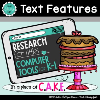 Preview of Website Research Skills | Text Features | K-1 | Input Output Computer Tools