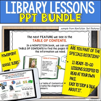 Preview of School Library Lessons - Dewey, Orientation, Library Skills, Book Care and More