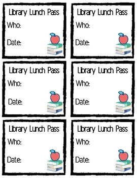 lunch pass template