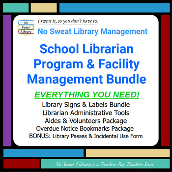Preview of Library Management: School Librarian Program & Facility Management Bundle