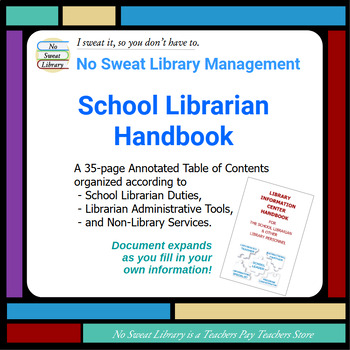 Preview of Library Management: School Librarian Handbook - Editable & Expandable