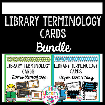 Preview of Library Terminology Cards BUNDLE