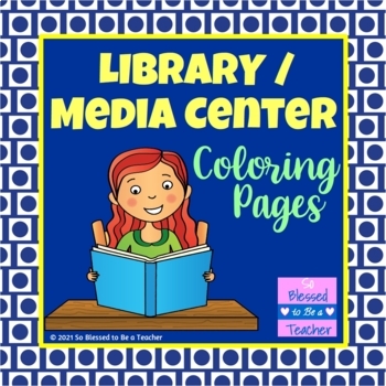 Preview of Library / Media Center Coloring Pages