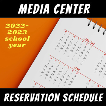 Preview of Library Media Center Reservation Schedule / Calendar for Block/Period Schedules 