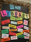 Library Motivational Bulletin Board or Word Wall Idea - You Are