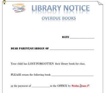 Preview of Library Notice
