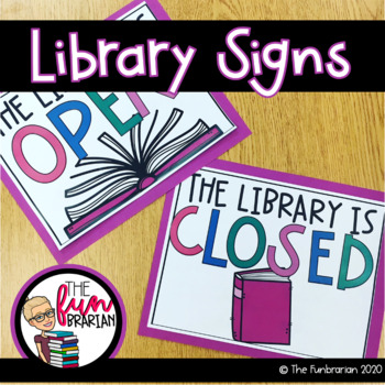 Preview of Library Open/Closed Signs...and MORE!
