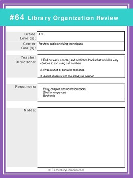 Preview of Library Organization and the Dewey Decimal System Mini Lesson Pack