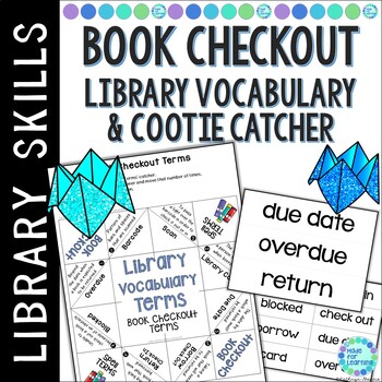 Preview of Library Book Checkout Activity | Vocabulary Terms Cootie Catcher