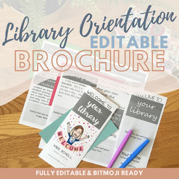 Preview of Library Orientation Brochure for Back to School [Editable]