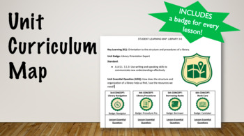 Preview of Library Orientation Curriculum Map EDITABLE