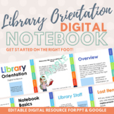 Library Orientation Digital Notebook for PowerPoint & Goog