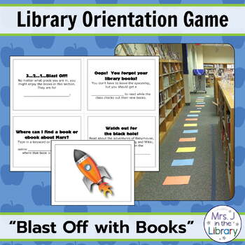 Preview of Library Orientation Game: "Blast Off with Reading!" Outer Space Theme