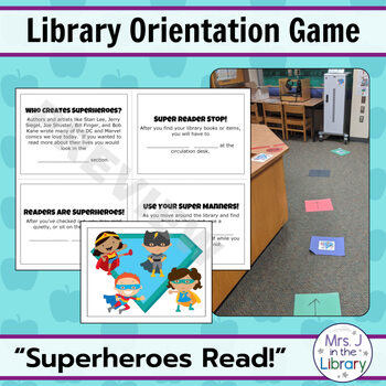Preview of Library Orientation Game: Super Readers Theme