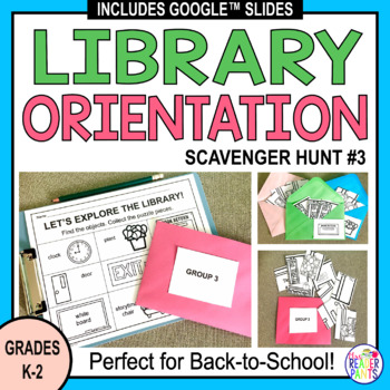 Preview of Library Orientation Scavenger Hunt - Back to School Library Orientation Activity