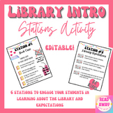Library Orientation Stations - Back to School Activity