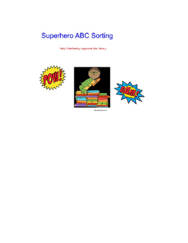 Preview of Library Orientation Super Hero Smart Board Activity