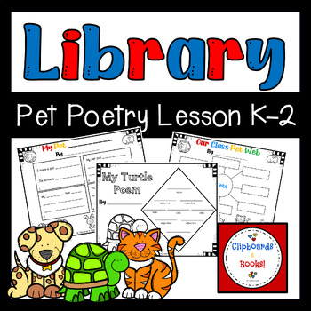 Preview of Library: Pet Poetry Lesson