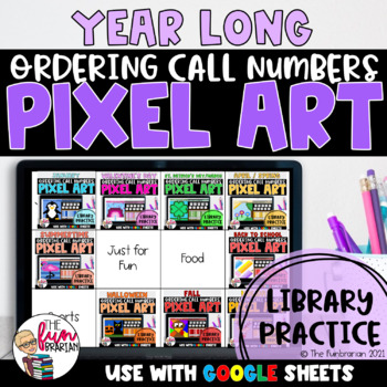 Preview of Library Pixel Art | Ordering Call Numbers | Bundle