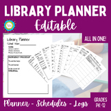 Library Planner | Beginning of Year Printable | Logs, Plan