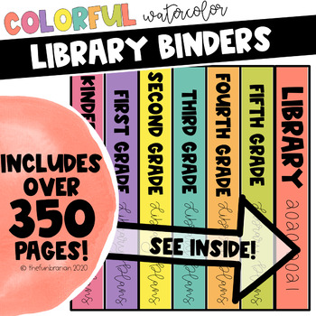 Preview of Library Planner | Colorful | Library Binder |  2023-2024