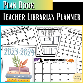 Preview of Library Planner | Digital & Print Formats | Editable in Google Slides