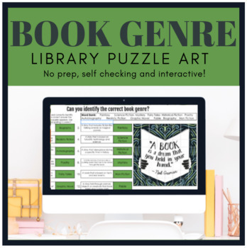 Preview of Library Puzzle Art: Book Genre