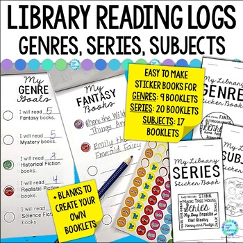Preview of Library Activities for Genres, Series, Nonfiction Reading Goals & Logs