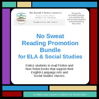 Preview of Library Reading Promotion Bundle for Middle School ELA & Social Studies