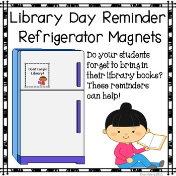 Preview of Library Reminder Refrigerator Magnets