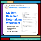 Library Research Skill: Student Note-taking Worksheet with