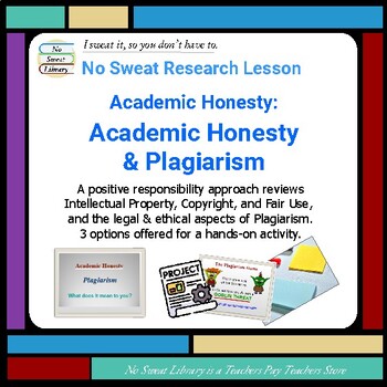 Preview of Library Research Lesson for Middle School: Academic Honesty & Plagiarism