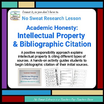 Preview of Library Research Lesson for MS: Intellectual Property & Bibliographic Citation