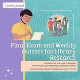 Library Research Test or Weekly Quizzes for Resource/Speci