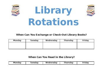 Preview of Library Rotation Chart