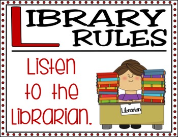 Library Rules Poster Set by AJoy2Share | Teachers Pay Teachers