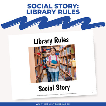 Preview of Library Rules Social Story