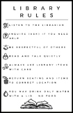 Library Rules with Icons