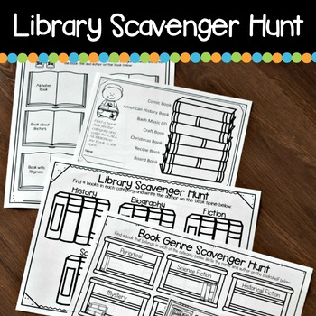 Preview of Library Scavenger Hunt