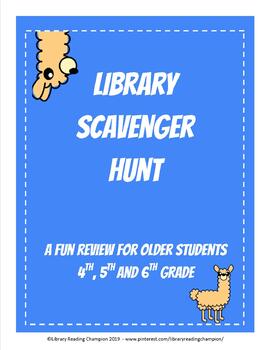 Preview of Library Scavenger Hunt