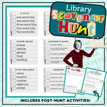 Preview of Library Scavenger Hunt Activity (4th Grade and Up)