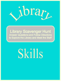 Library Scavenger Hunt-Answer Questions, Follow Directions