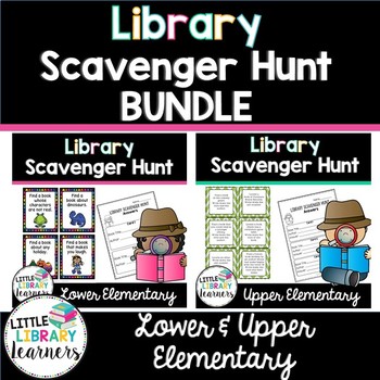 Preview of Library Scavenger Hunt BUNDLE