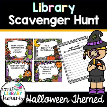 Preview of Library Scavenger Hunt- Halloween Themed