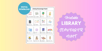 Preview of Library Scavenger Hunt for Field Trips or Homeschool Activity