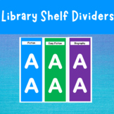 Library Shelf Divider Signs